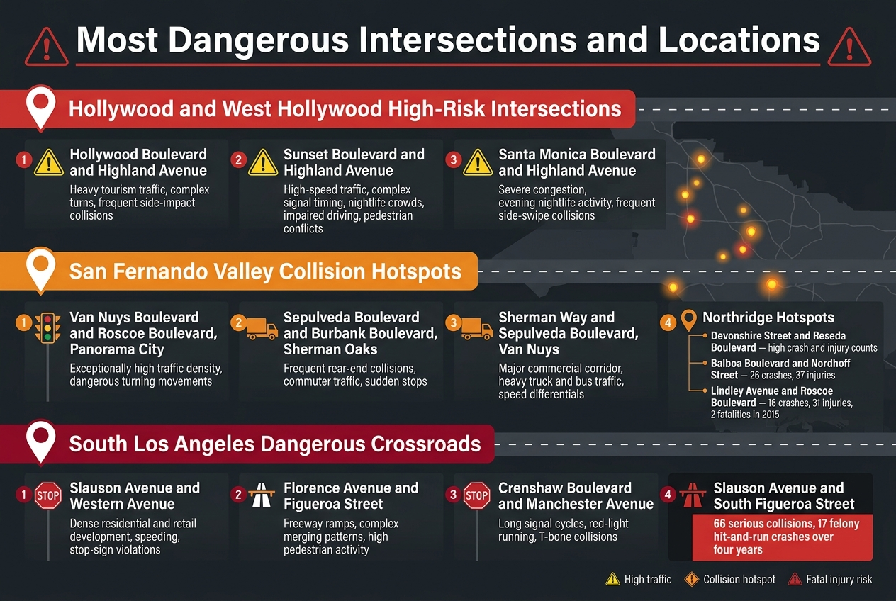 Most Dangerous Intersections and Locations