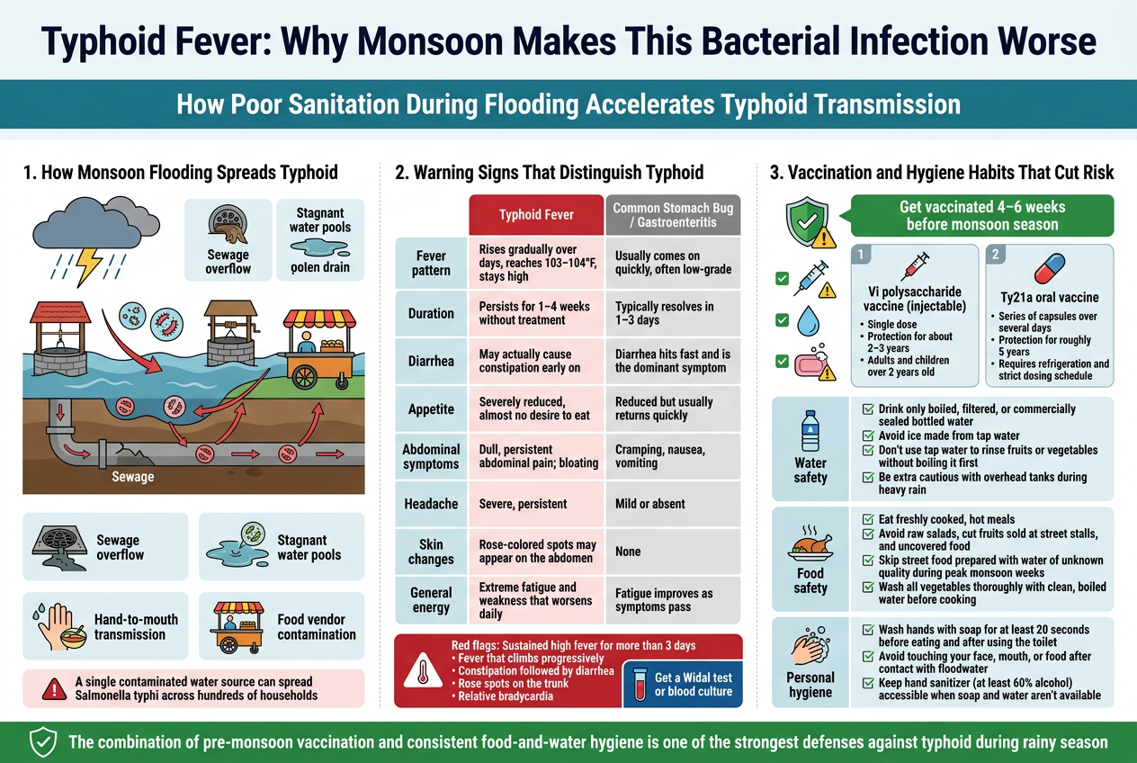 Typhoid: Why Monsoon Makes This Bacterial Infection Worse 2 Typhoid fever: why monsoon makes this bacterial infection worse