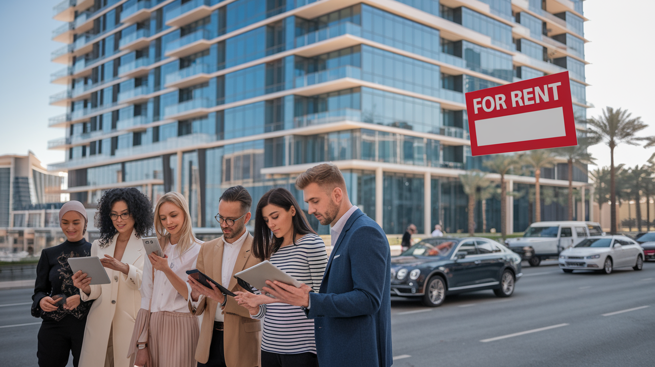 Relocating to Dubai - Picture of people with their tablets and phone 
