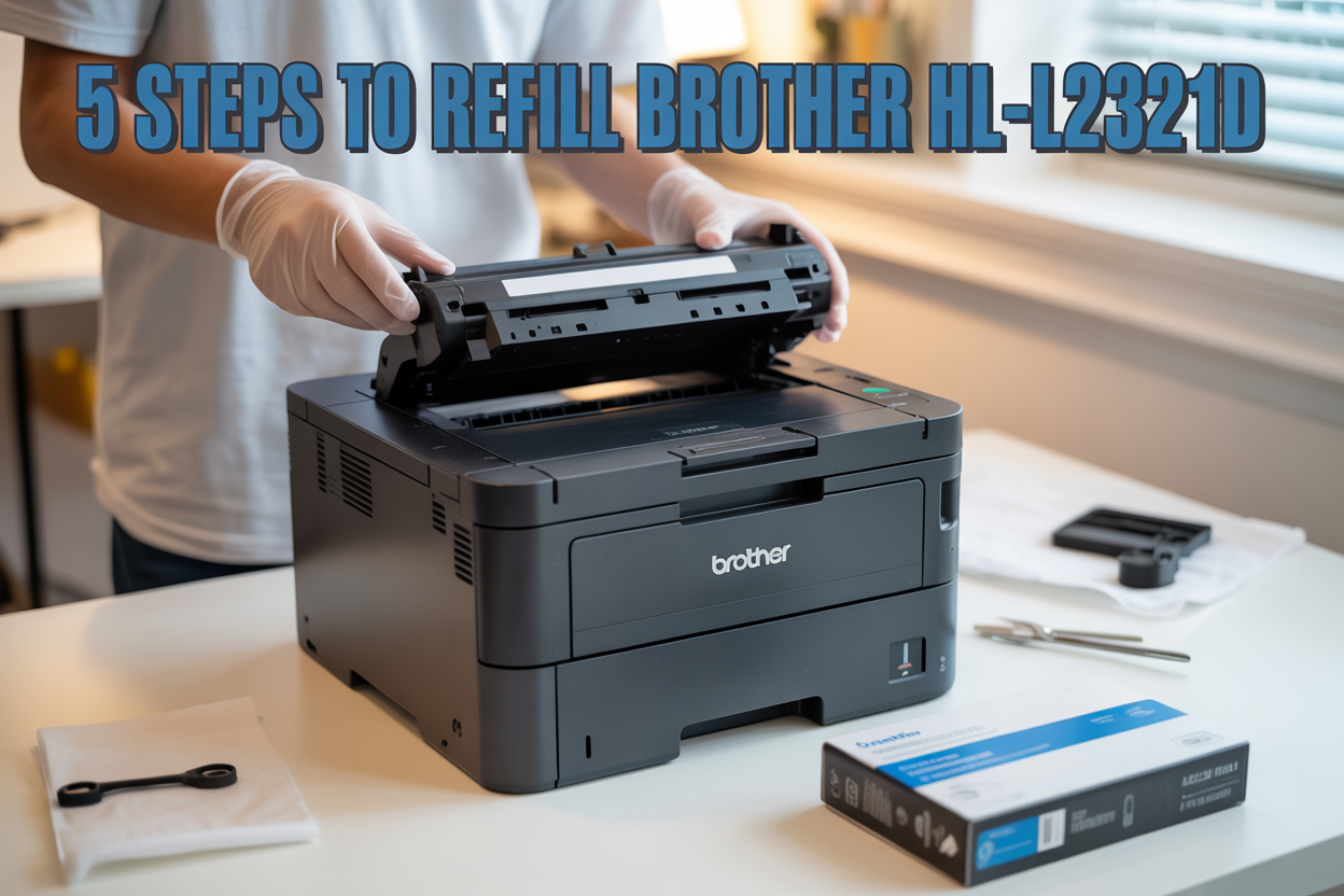 5 Bước đổ mực máy in Brother HL-L2321D