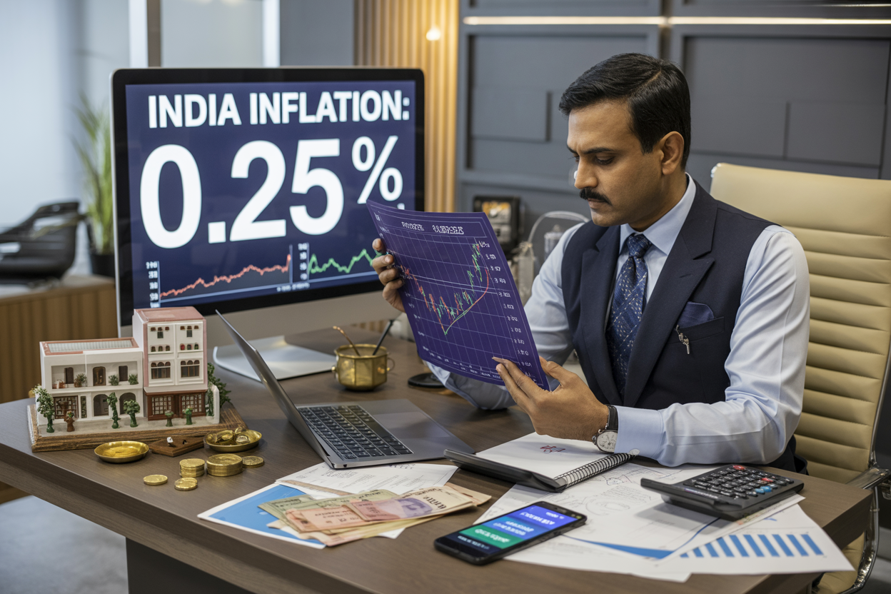 Indias Retail Inflation 0.25% in October