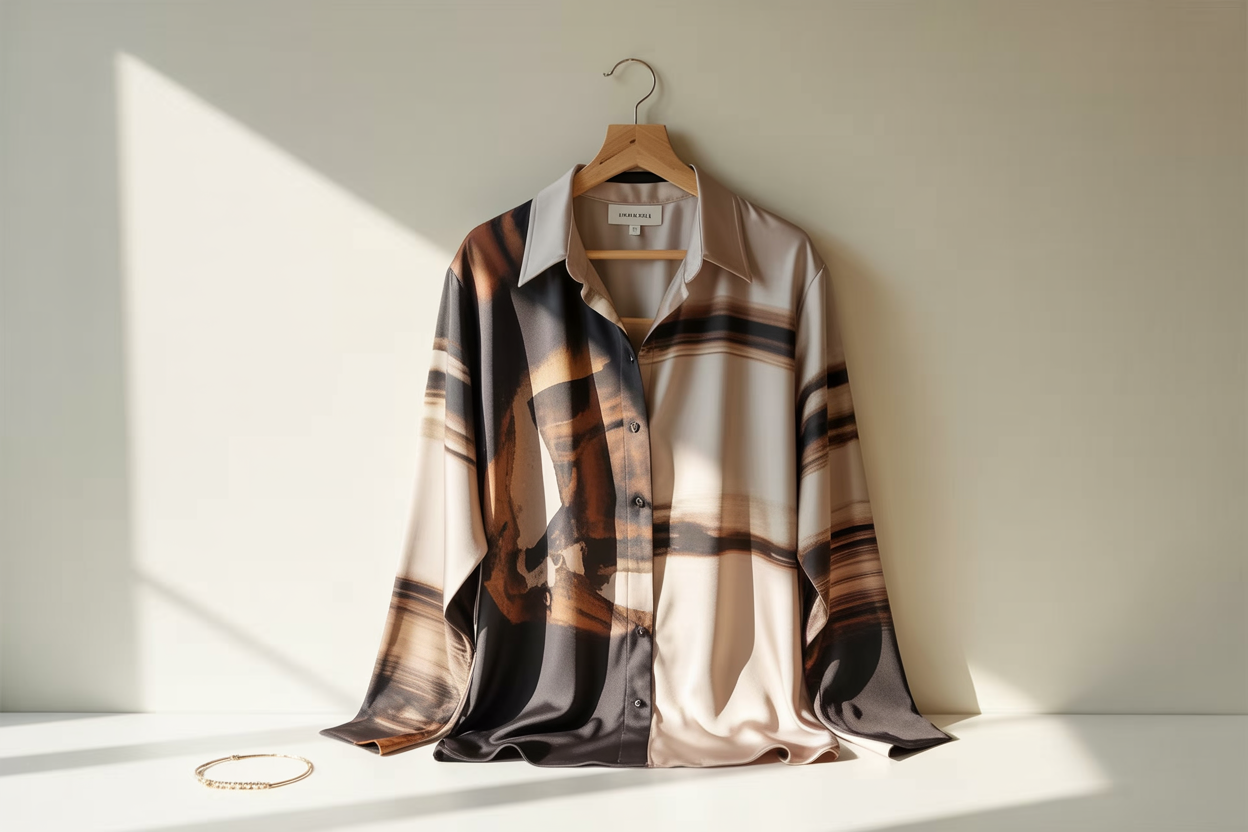 Long-Sleeve Layering Piece Long-sleeve top with personality used as a year-round layering piece