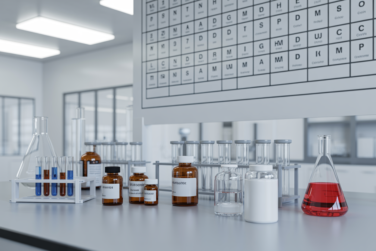 Create a realistic image of a clean, modern medical setting with a white male doctor in a lab coat holding a medicine bottle containing barbiturate pills, with medical charts and prescription pads on a desk in the background, soft clinical lighting, and the text "BARBITURATE: Medical Uses & Safety" prominently displayed in professional blue lettering across the image.